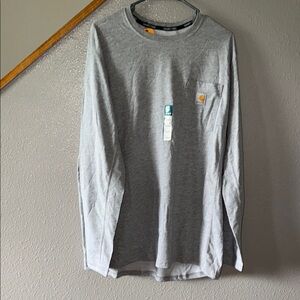 Carhartt Men's Light Gray Long Sleeve Tee
